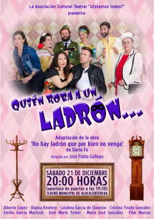CARTEL OBRA TEATRO QUIÉN ROBA A UN LADRÓN